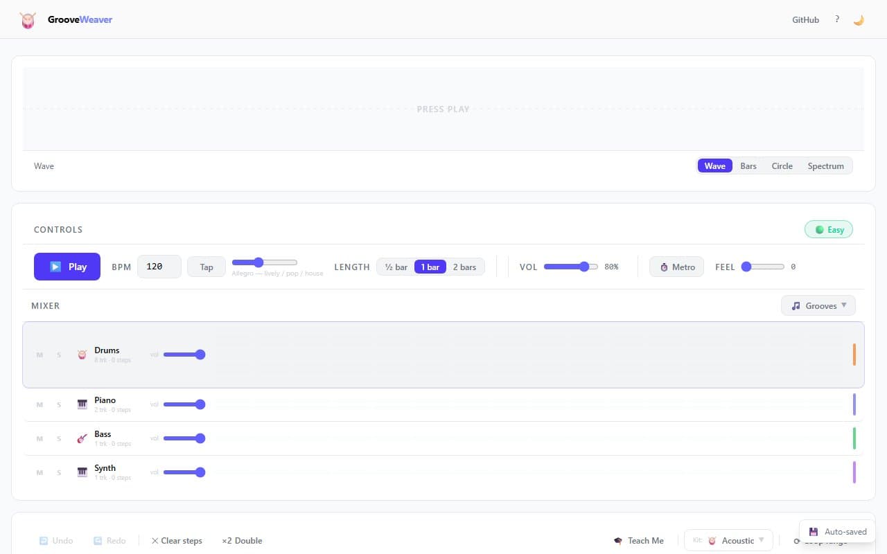 GrooveWeaver screenshot