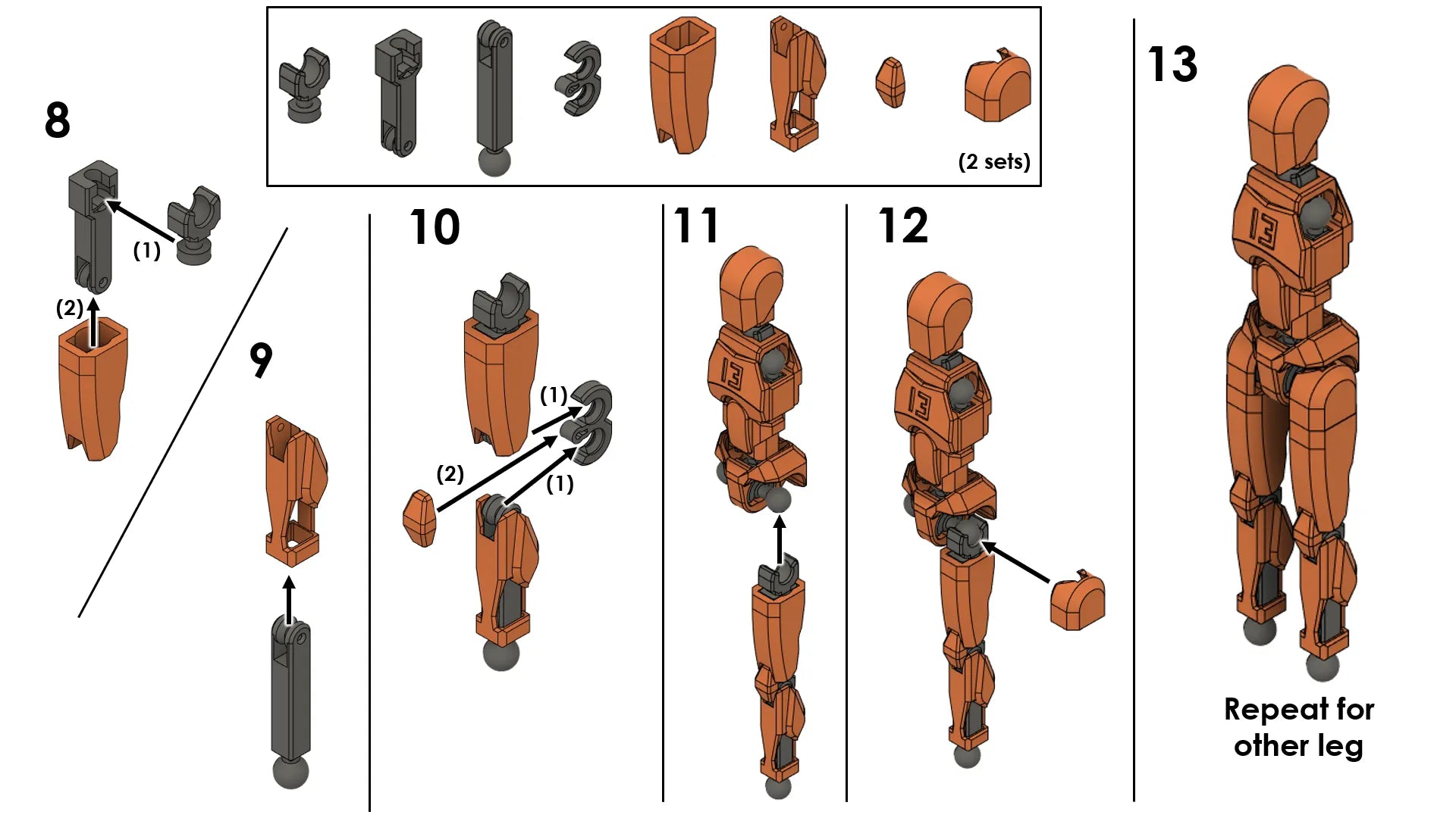 Dummy-13 3D Printed Action Figure